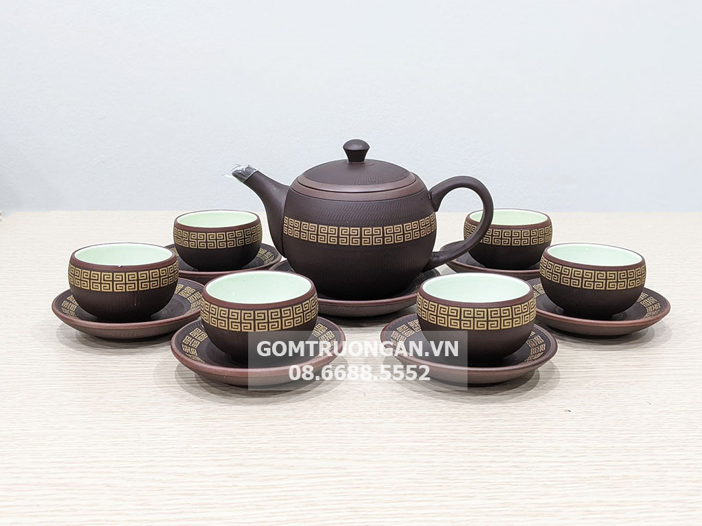 350ml 갈색 자사 찻잔 세트 전통 한방 차 문화
