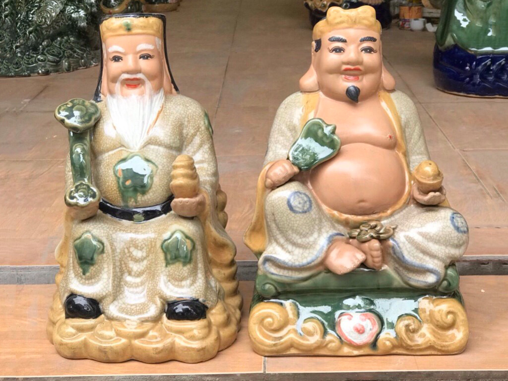 30cm 황금 테라코타 재물신 재액토지 흙인형 장식