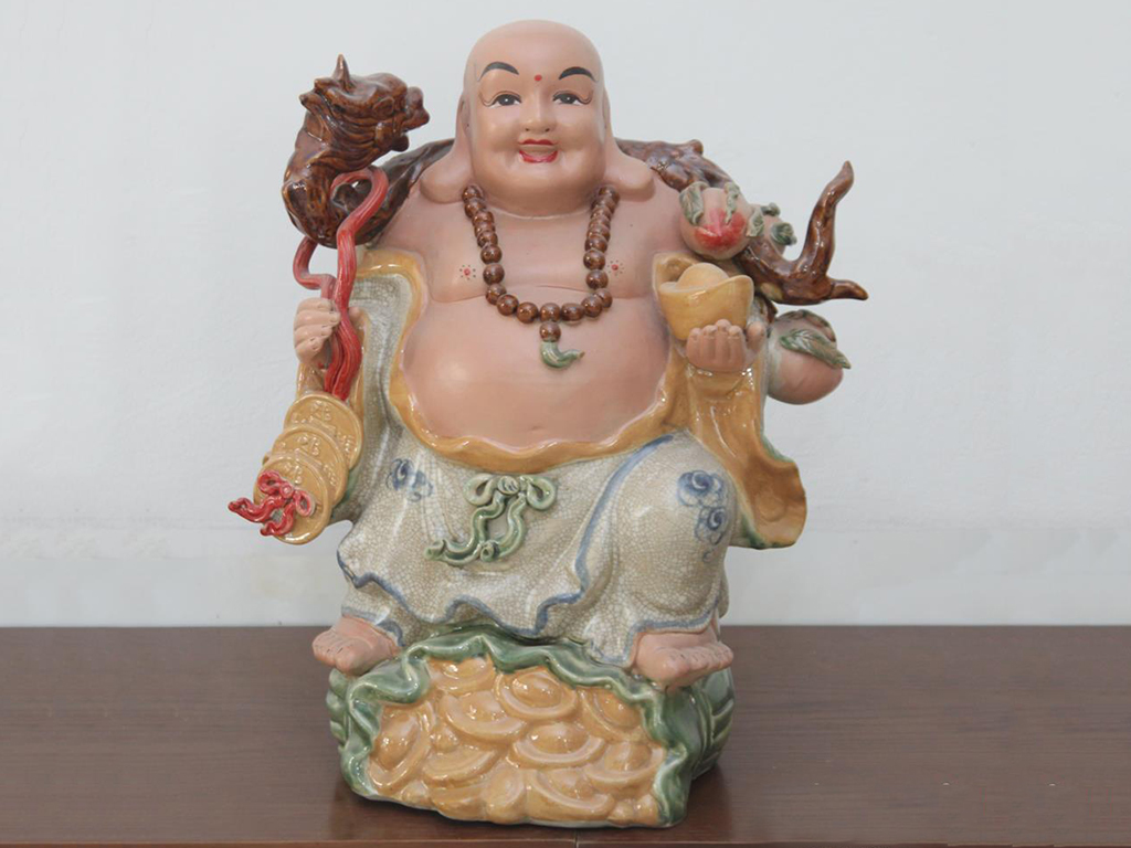 50cm 금화 균열 문양 복돈 자손 장식 도자기