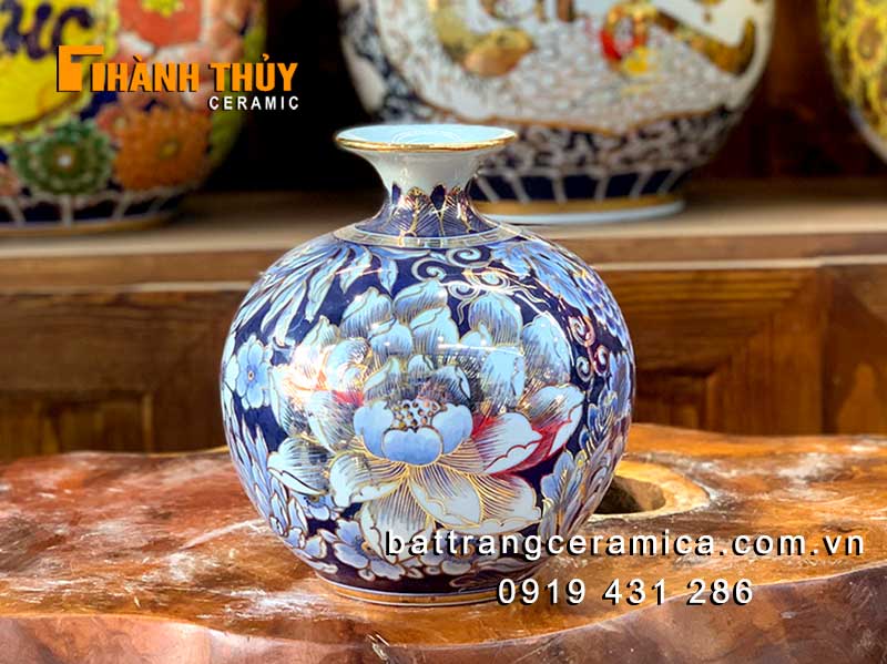 Bình tài lộc mini bảo tiên liên hoa 22cm quà phong thủy may mắn Bình tài lộc mini bảo tiên liên hoa 22cm quà phong thủy may mắn