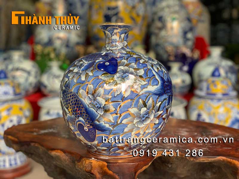 Bình hút lộc 24K cao cấp Liên hoa phú quý sang trọng giá tốt Bình hút lộc 24K cao cấp Liên hoa phú quý sang trọng giá tốt