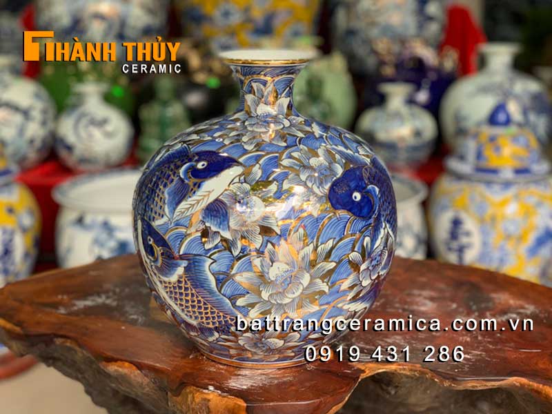 Bình hút lộc 24K cao cấp Liên hoa phú quý sang trọng giá tốt Bình hút lộc 24K cao cấp Liên hoa phú quý sang trọng giá tốt