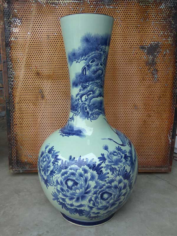 송학 죽엽 도자기 그림 병 풍수 장수와 번영 상징 선물 추천