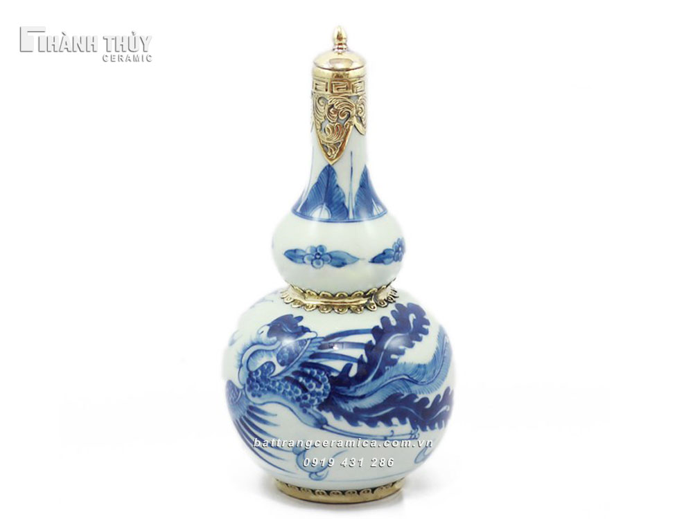 Hồ Lô Phượng Hoàng Bọc Đồng 500ml Phong Thủy Hạnh Phúc Bảo Vệ