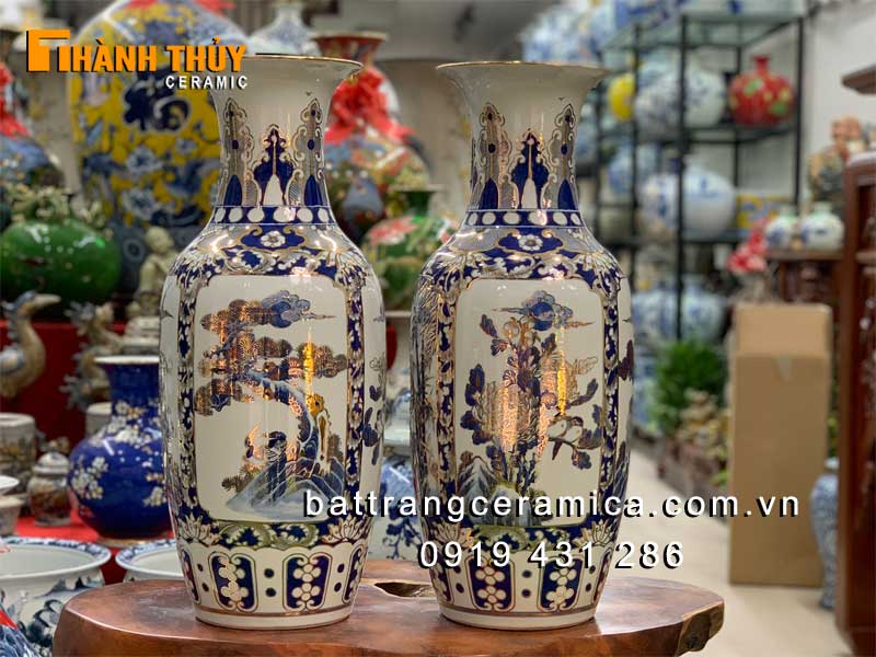 Tiểu lộc bình vàng 24k tứ quý 60cm cao cấp phong thủy Tiểu lộc bình vàng 24k tứ quý 60cm cao cấp phong thủy