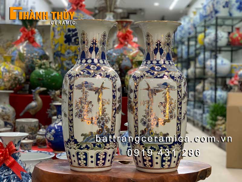 Tiểu lộc bình vàng 24k tứ quý 60cm cao cấp phong thủy Tiểu lộc bình vàng 24k tứ quý 60cm cao cấp phong thủy