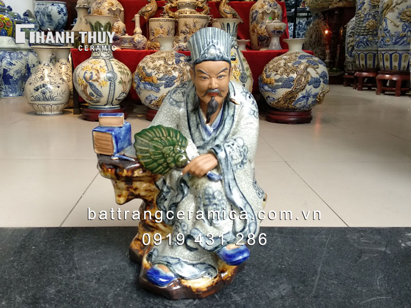 풍수 도자기 공수 십장군 40cm 명품 장식상