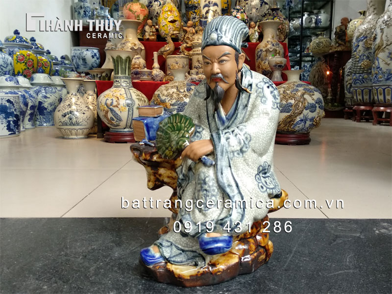 풍수 도자기 공수 십장군 40cm 명품 장식상