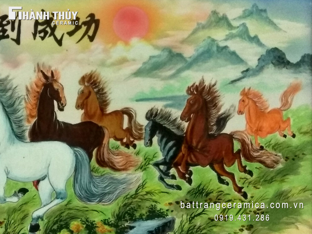성공 기원 팔마 도자기 그림 대형 장식품 인기 예술품