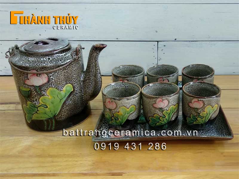 1.5L 바트짱 녹차 다기 세트 고급 수공예 차도구 선물용