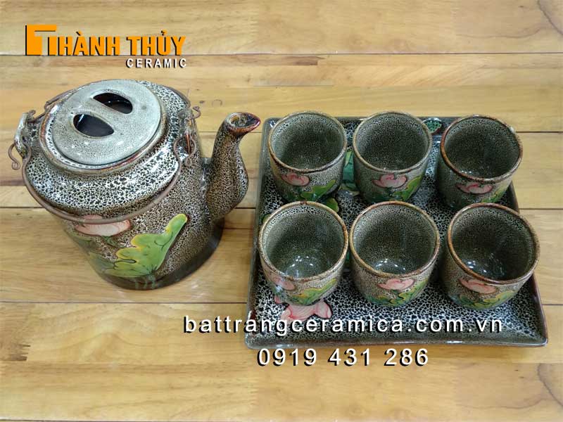 1.5L 바트짱 녹차 다기 세트 고급 수공예 차도구 선물용