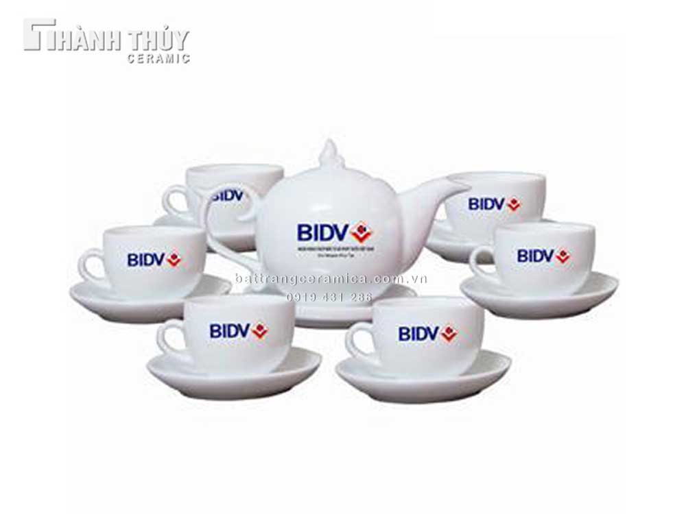 로고 인쇄 맞춤 선물 도자기 차 세트 Bát Tràng 독점