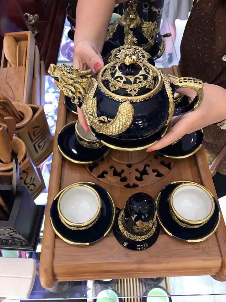 청자용청룡문 전통찻잔세트 완비 바트짱 명품 컬렉션