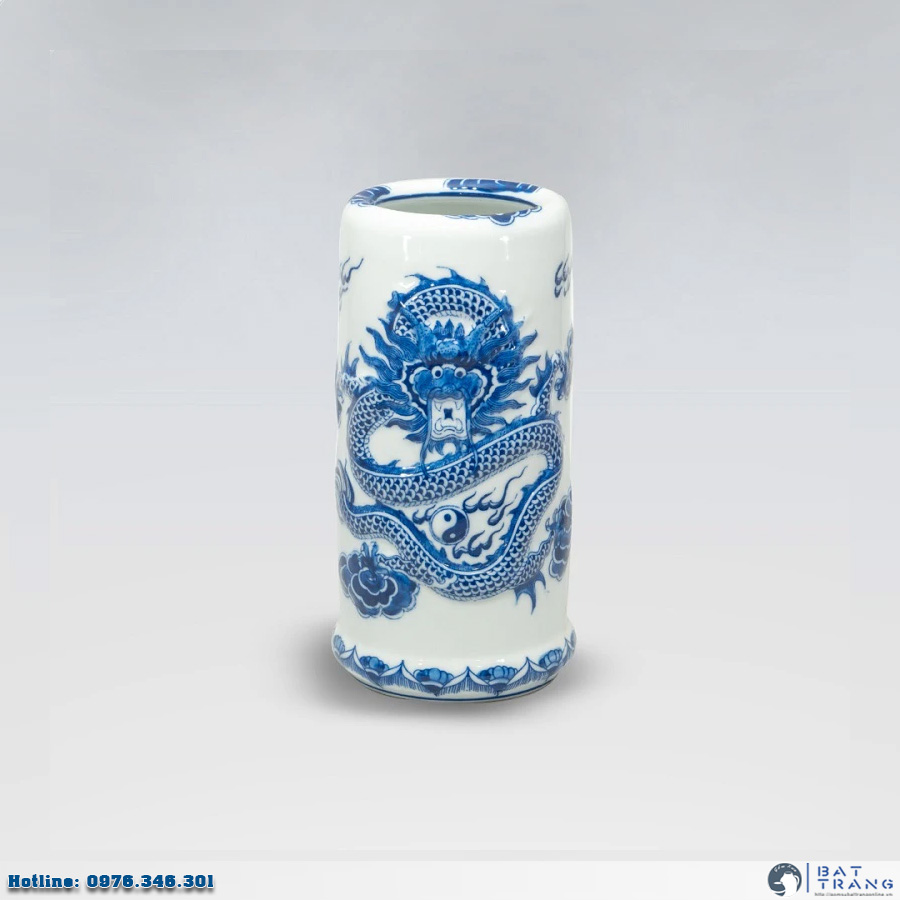 Ống hương vàng kim dán decal Bát Tràng chuẩn phong thủy đẹp Ống hương vàng kim dán decal Bát Tràng chuẩn phong thủy đẹp