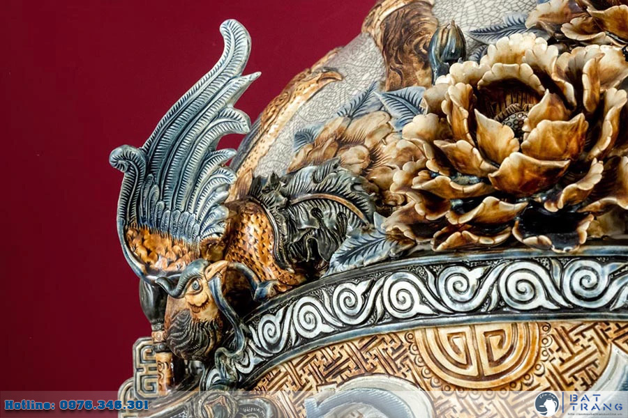 Lọ lộc bình men rạn Phúc Lộc Thọ Bát Tràng 2m cao cấp sang trọng Lọ lộc bình men rạn Phúc Lộc Thọ Bát Tràng 2m cao cấp sang trọng