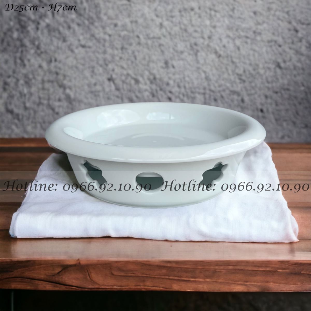 25cm 전통 고급 백자 도자기 원형 숯버너