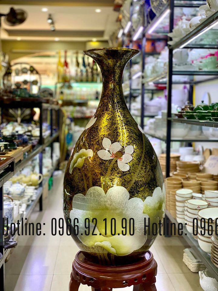 87cm 전통 바트짱 산문 자개 장식 고급 백자 항아리